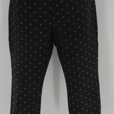 Plus Philosophy Women’s Leggings Black Rose Gold Polk a dot Pants Size 1X EUC