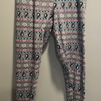 Super Comfy Gray & Multi Color Penguin Leggings