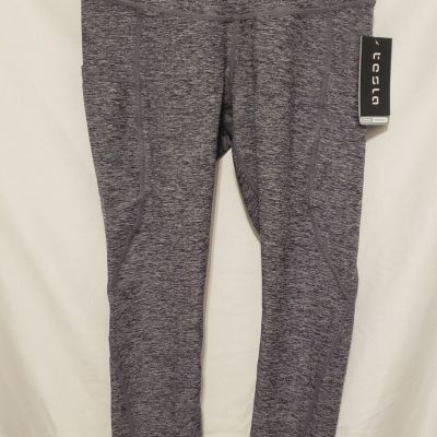 TESLA Capri Leggings XS Gray Space Dye YOGA Training Workout