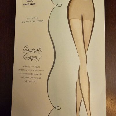 Control Center Pantyhose Womens dressbarn Taupe Control Top Hosiery Size C