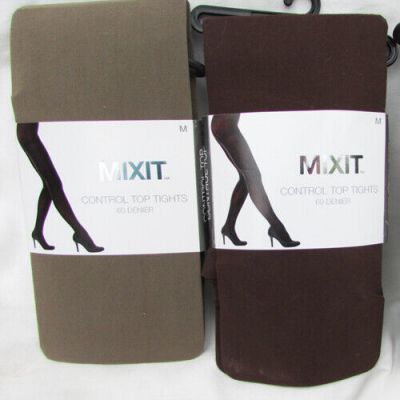 Mixit Control Top Tights pantyhose choice of taupe or chocolate