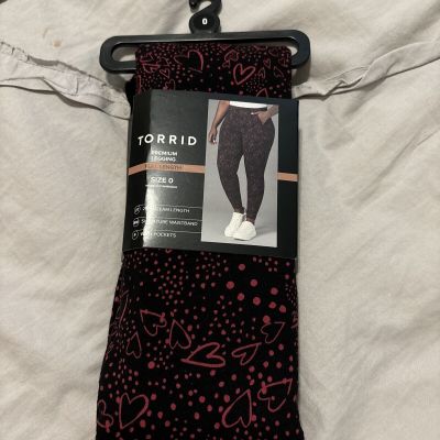 Torrid Premium Legging With Hearts(size 0)