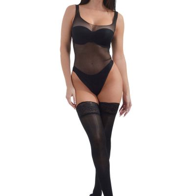 Pearl Poseidon - Clio Lace Top Glossy Ice Sheer Thigh High Stay Up Stockings