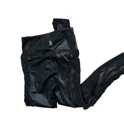 Style Reform Side Ruched Crotchet Leggings Black NWT Size XXS
