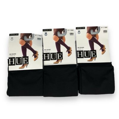 Hue No Band Knee Hi Black Womens Size 1 | Comfort Top | 3 Pair NWT