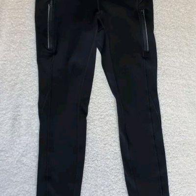 Athleta Leggings Women XS Black Pull On Yoga Zip Pockets Athleisure Extra Small