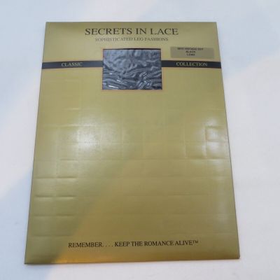 SECRETS IN LACE Stockings 9910 VINTAGE DOT BLACK LONG vintage hosiery