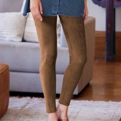 Soft Surroundings Petites SZ PXS Faux Suede Leggings Item #3DT29 NWT