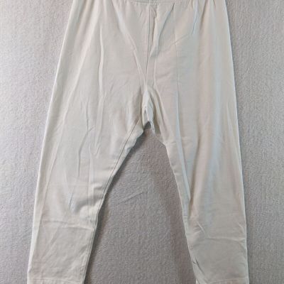 J.Jill Womens Pima Capri Leggings Size M White Supima Cotton