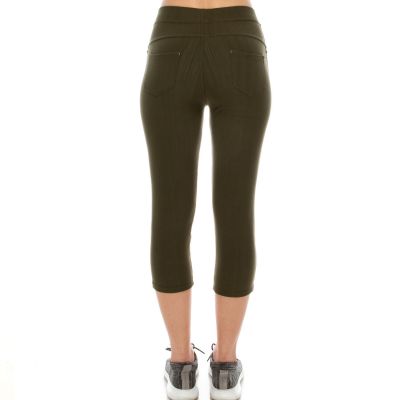 Women's Denim Looks Stretchy Capri Length Leggings Shorts Leggings