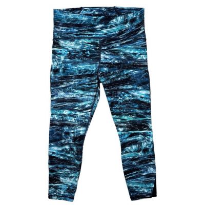 Lululemon Train Times 7/8 Legging Pant 12 Multi Shoreline Blue 25