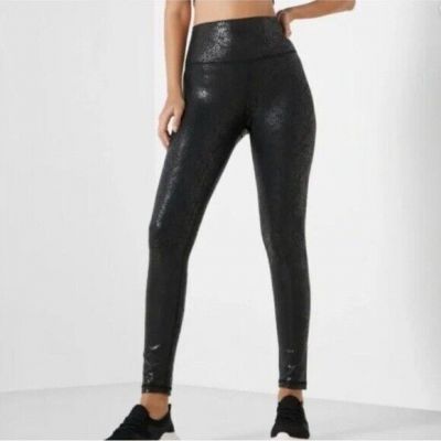 Aerie Offline Crackle Faux Leather Look Leggings Women’s Sz Small Black NEW