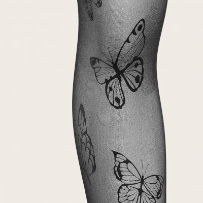Women'S Flower Mesh Patterned Tights Fishnet Floral Stockings Pantyhose Stocking