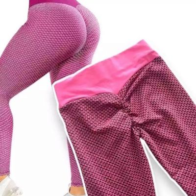 Scrunch Butt Leggings Medium Hot Pink Mesh Butt Lifting Tik Tok