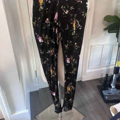 R13 Black Floral Leggings Women's Small