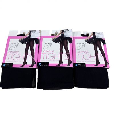 Hanes Silk Reflections Women's Opaque Tight Size Medium 3 Pack