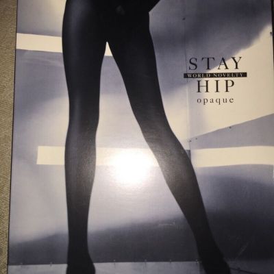 New in Box Wolford STAY HIP Opaque Tights Extra Small Black 21603 - 30