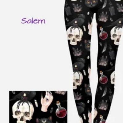 Salem Halloween Leggings Hocus Pocus! Plus Size 20-24