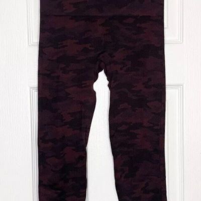 Spanx Women’s Look At Me Now Seamless Leggings Burgundy Camo Small