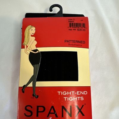 Spanx Patterned Bodyshaping Tight-End Tights ~Size D Black New
