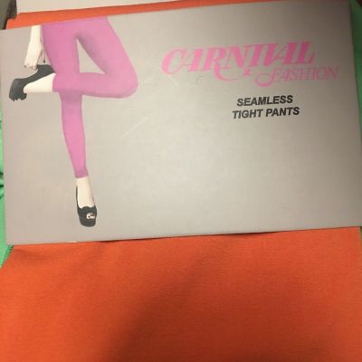 Carnival Fashion Seamless Tight Pants Size L/XL Orange Jegging Legging Halloween