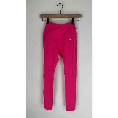 GymShark Crossover Leggings Womens XS Bright Fuchsia Pink New B4A8U