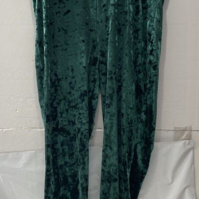 Torrid Dark Green Velvet Leggings plus size 2