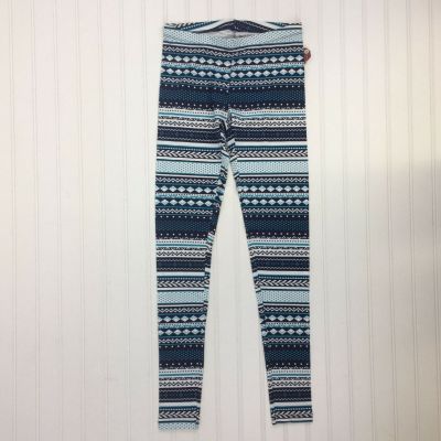 Arizona Blue Fair Isle Leggings Juniors Small NEW Lounge Pants Blue