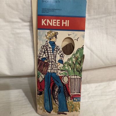 Vintage 70's Pack Of Knee High Stockings For Shoe Size 5-11