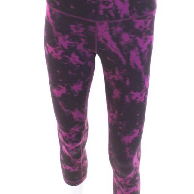 Lululemon Womens Abstract Print Cropped Leggings Purple Size 4