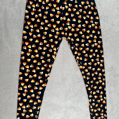 8 Of Hearts Womens Black Candy Corn Halloween Pull On Leggings Size 3X