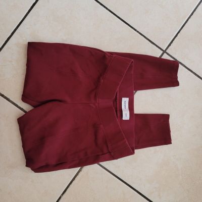 Old Navy Leggings Womans XS Maroon Mid Rise