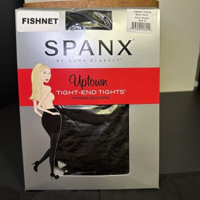 Spanx Uptown Tight End Tights Black Fishnet Size A. New In Package.