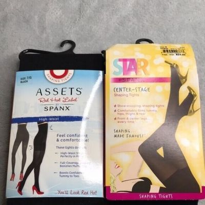 2 Pairs Assets by Spanx & Star Power by Spanx Center Stage Shaping Tights Size G