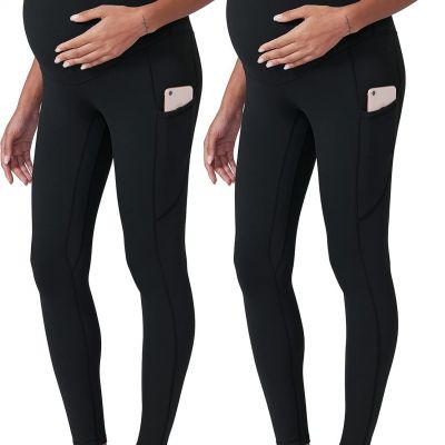 POSHDIVAH Women's Maternity Workout Leggings Over The Belly Pregnancy Yoga Pants