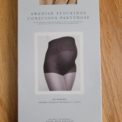 Swedish Stockings Amanda Premium Maternity Tights 20 Den Sand Size M