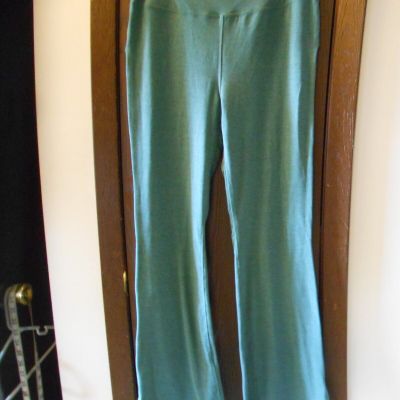 TALL WOMEN'S ETONIC GREEN SPACE DYED FLARE LEG LEGGINGS SIZE M