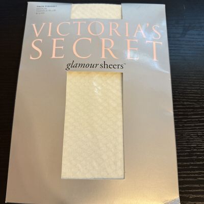 Victoria's Secret Glamour Sheers Faux Fishnet Pantyhose Twinkle Blue Medium