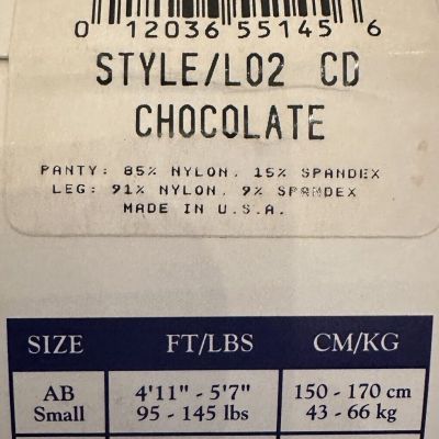 Hanes too Microfiber Opaque Control Top Tights “Chocolate” Size CD Medium New