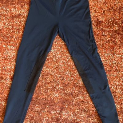 David Lerner Leggings Size Large L Womans Equestrian Jodhpurs Navy Blue & Black