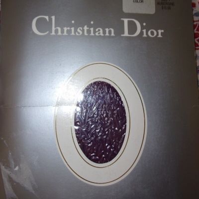 NIP Christian Dior Vintage Pantyhose 4498 Aubergine Sport Chic Matte Tights Sz 1