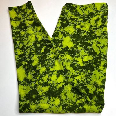 NEW LuLaRoe TC Leggings GREEN Olive Lime MOSS Tie Dye CAMOUFLAGE Grass Botanical