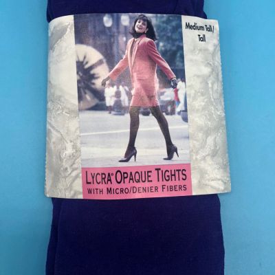 Vintage Lycra Opaque Tights Purple 90perc Nylon 10perc Lycra Spandex Hit Or Miss Brand