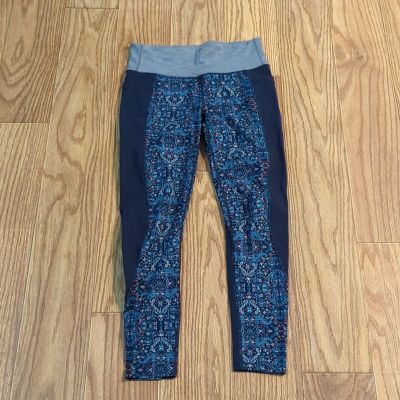 Athleta High Rise Tapestry Chaturanga patterned workout leggings with pockets, M