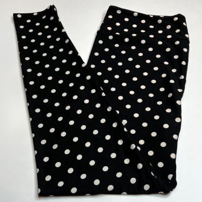 NEW Lularoe TC Legging BLACK White Polka Dot Modern BIG CIRCLE Contemporary Ball