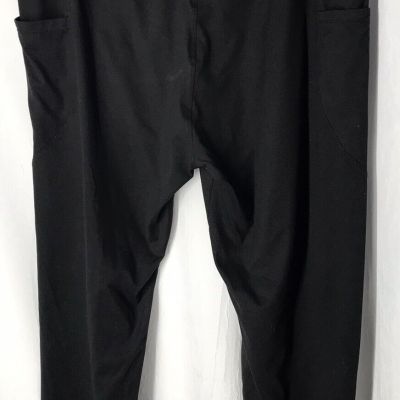 Unbranded Leggings Black 3xl Ankle Length Pockets   Lounging Workout Plus Woman