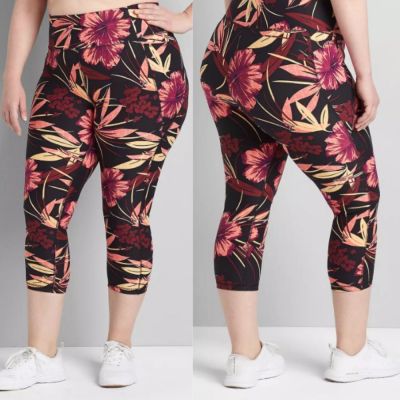 LIVI High-Rise Wicking Capri Legging With Pockets Plus Size 22-24 Stretch Active