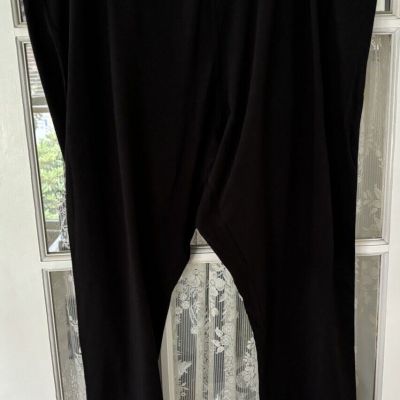 Old Navy Women’s High Rise Lattice Back Knit Leggings Pants Black Size 3X NWOT