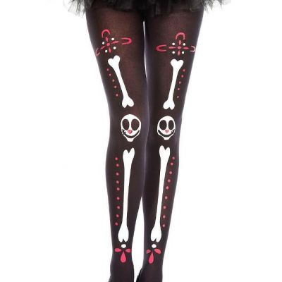 sexy MUSIC LEGS bones SMILEY face FLOWER sugar SKULLS tights PANTYHOSE stockings