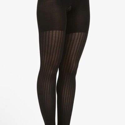 SPANX Star Power Center Stage Patterned Shaping Tights Size E Black NWT (110)